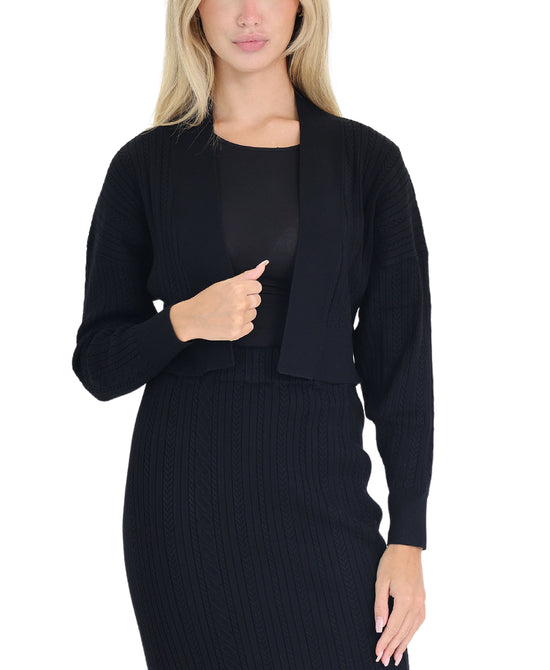 Cable Knit Crop Cardigan view