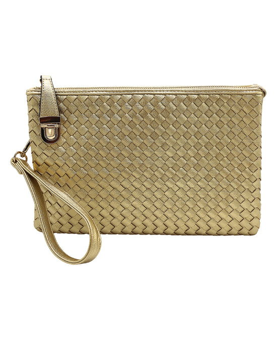 Woven Wristlet/Crossbody Bag view