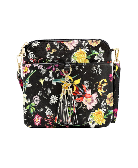 Faux Leather Crossbody Bag w/ Tassel view