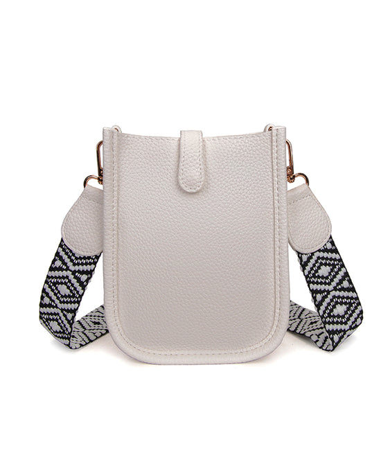 Faux Leather Cellphone Crossbody Bag view