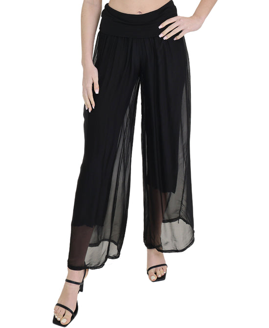 Silk Wide Leg Pants view