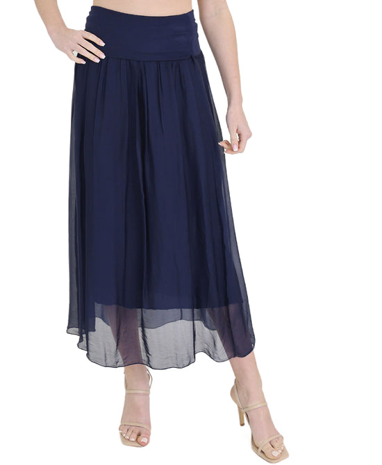Silk Maxi Skirt view 