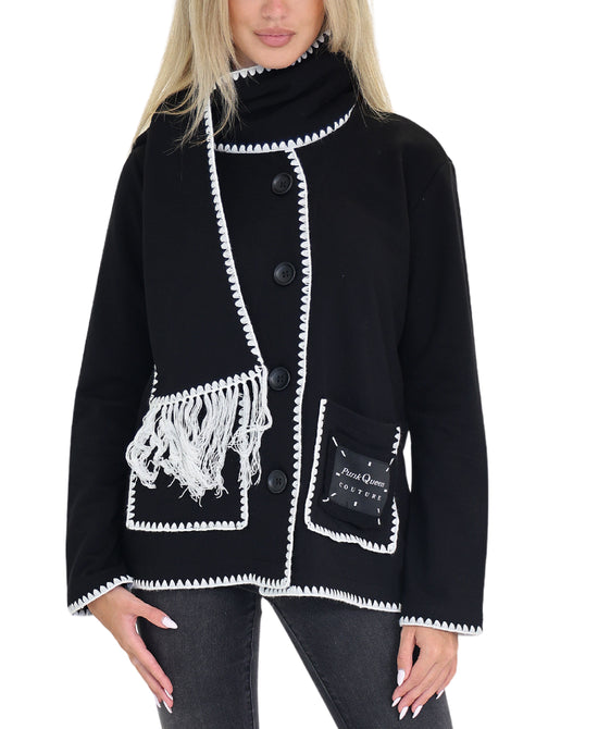 Cardigan w/ Whipstitch Detail view