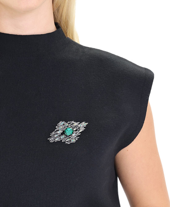 Crystal Abstract Brooch view