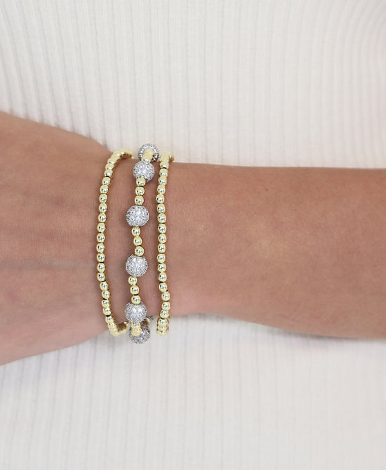 Set Of 3 Beaded Elastic Bracelets view