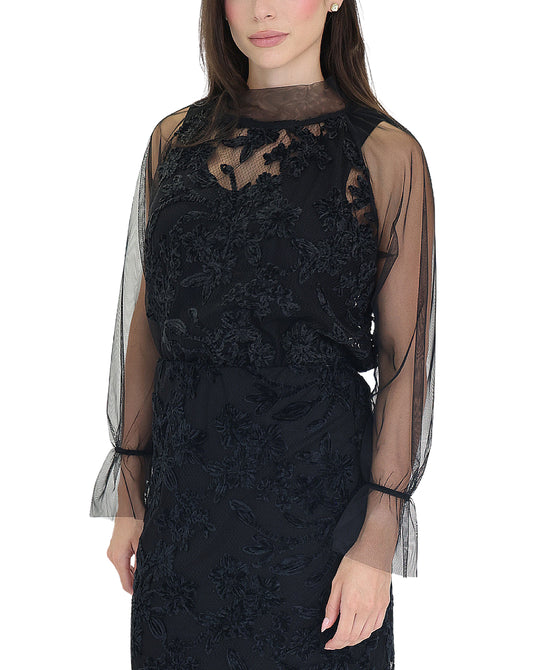 Tulle Blouse w/ Velvet Detail view