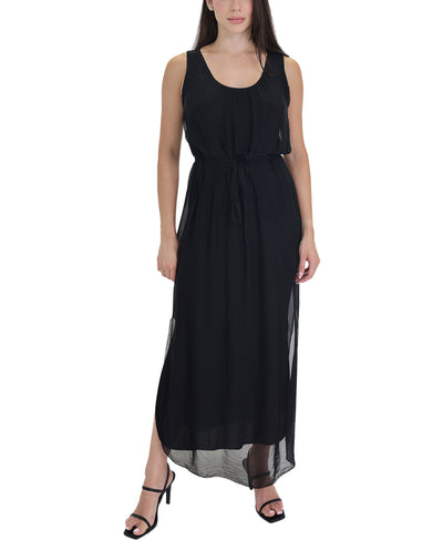 Solid Silk Maxi Dress image 1