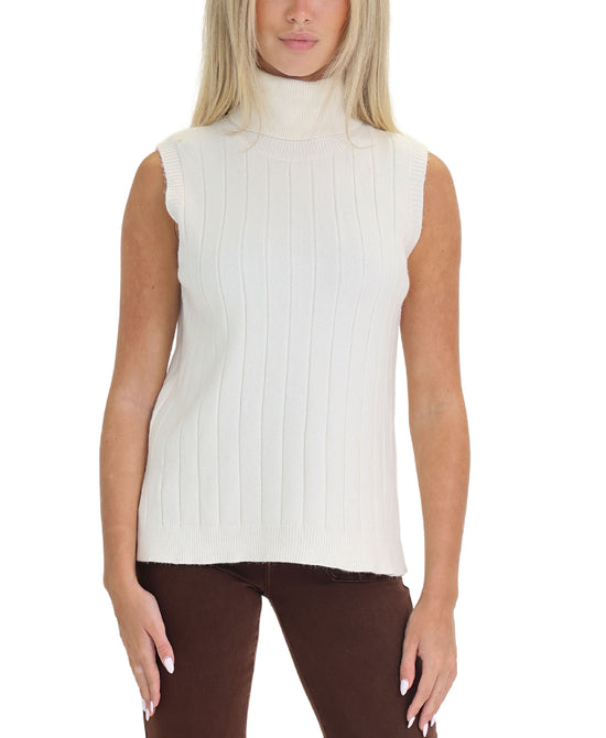 Knit Turtleneck Top view 