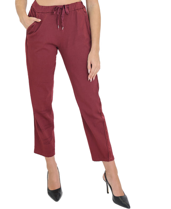 Pants w/ Satin Side Stripe view