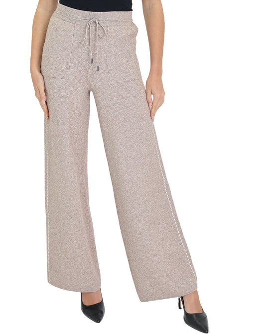 Contrast Trim Knit Pants view