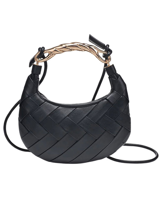 Woven Vegan Leather Crossbody view