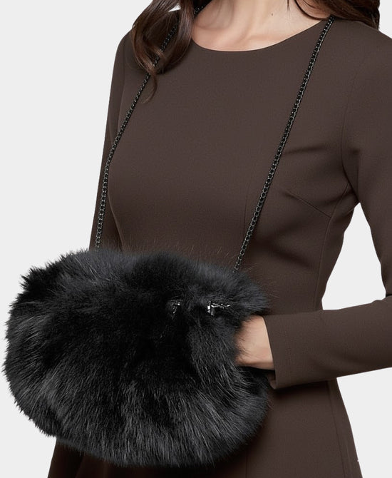 Fox Fur Crossbody Bag & Hand Muff Warmer view 