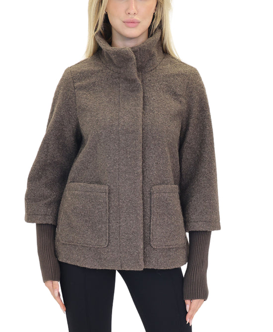 Jacket w/ Knit Sleeves view