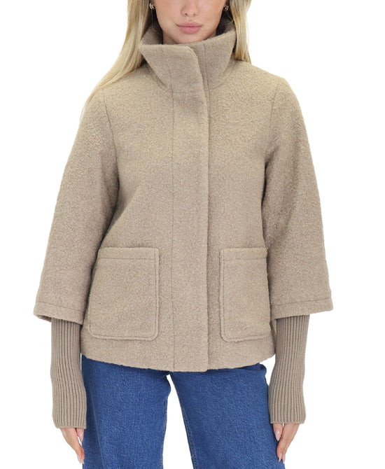 Jacket w/ Knit Sleeves view