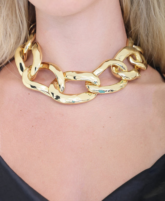 Chunky Chain Choker Necklace view 