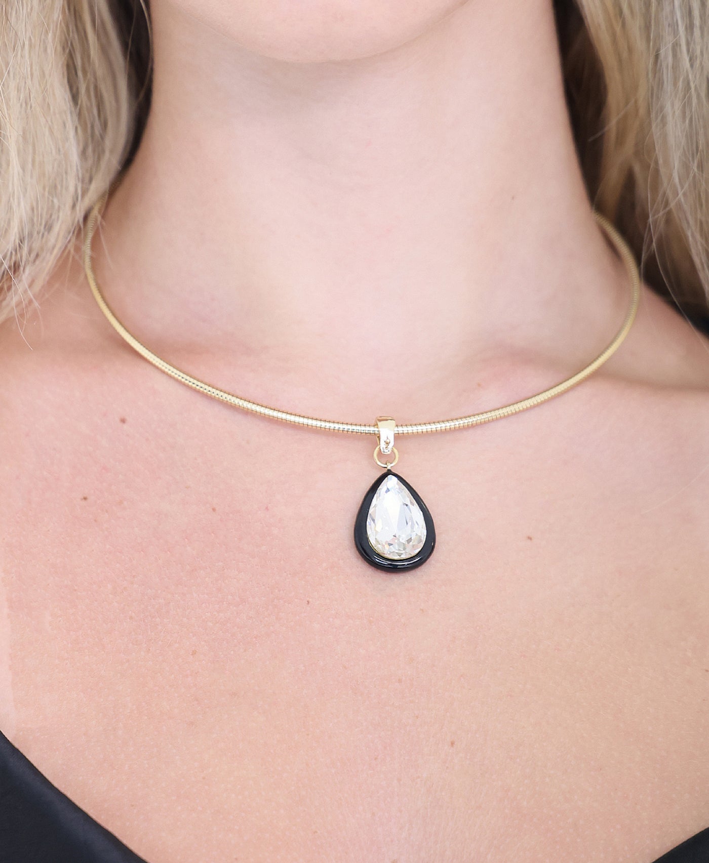 Teardrop Pendant Collar Necklace view 1