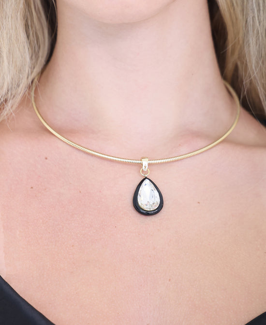 Teardrop Pendant Collar Necklace view 