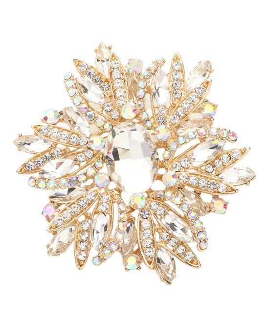 Oversized Crystal Brooch view