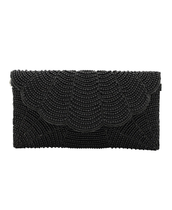 Beaded Scallop Clutch Bag view