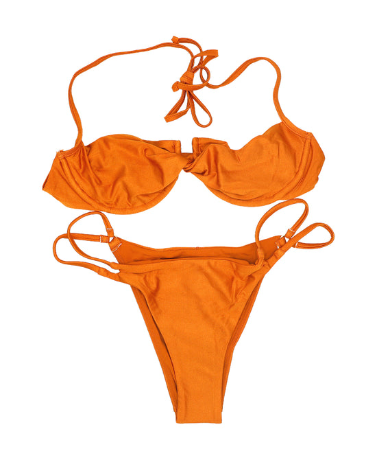 Twist Front Solid Bikini- 2 Pc Set view