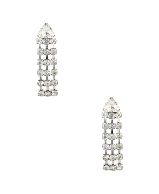 Triangle Rhinestone Drop Earrings view