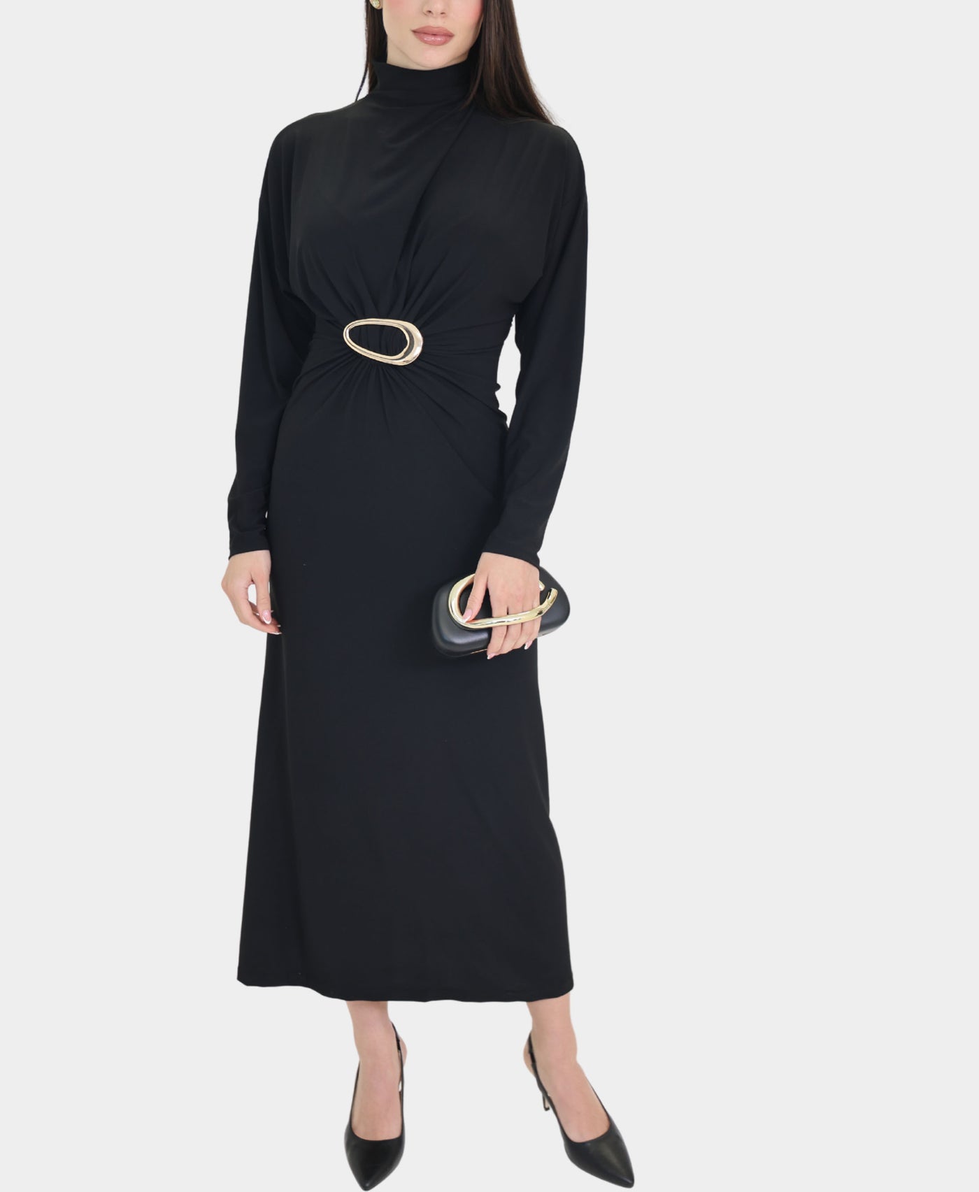 Maxi Dress w/ Gold Oval view 1