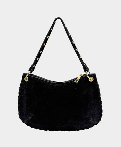 Suede Studded Shoulder Bag image 2