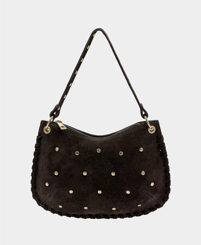 Suede Studded Shoulder Bag image 3