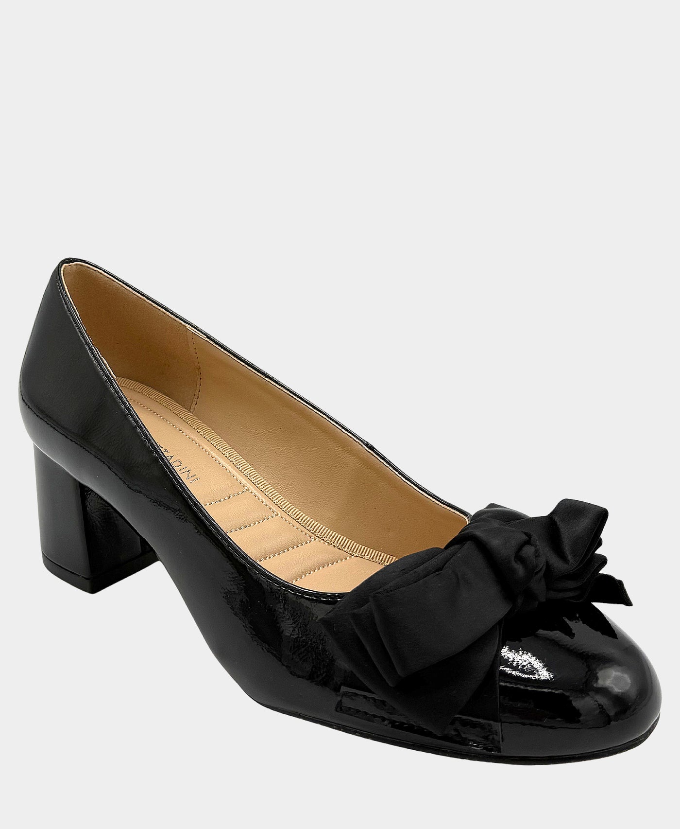 Patent Faux Leather Pump w/ Bow view 1