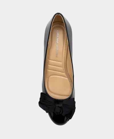 Patent Faux Leather Pump w/ Bow image 2