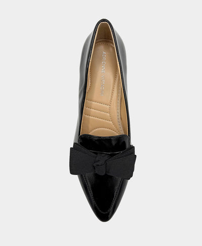 Patent Faux Leather Loafer w/ Bow image 2