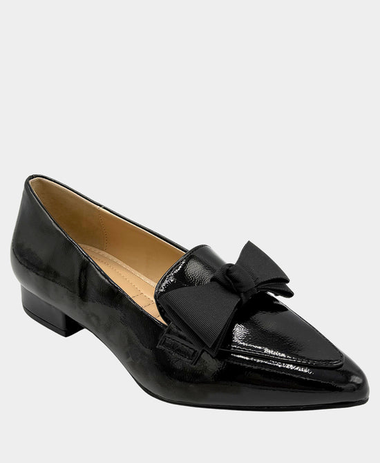 Patent Faux Leather Loafer w/ Bow view 