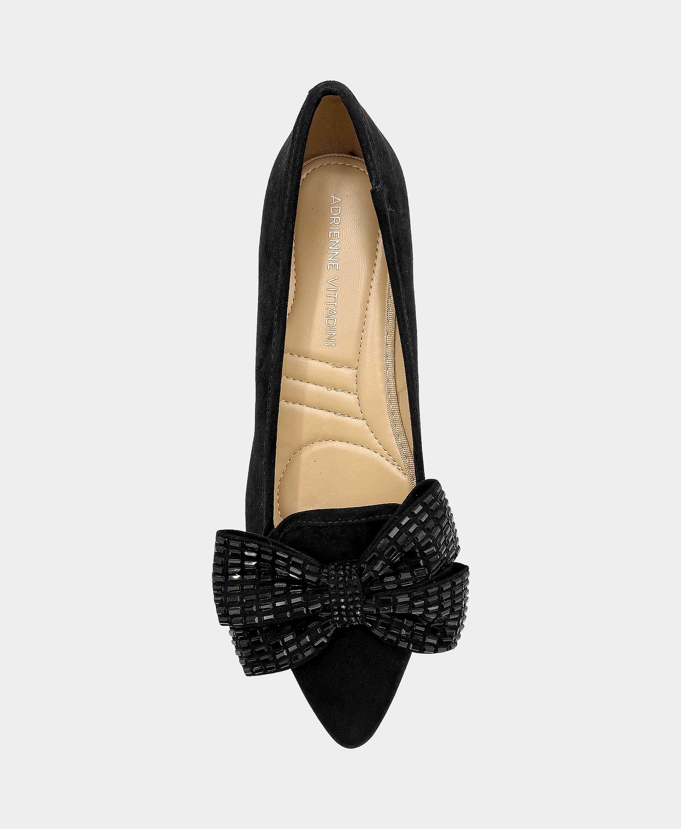 Suede Pump w/ Crystal Bow view 2