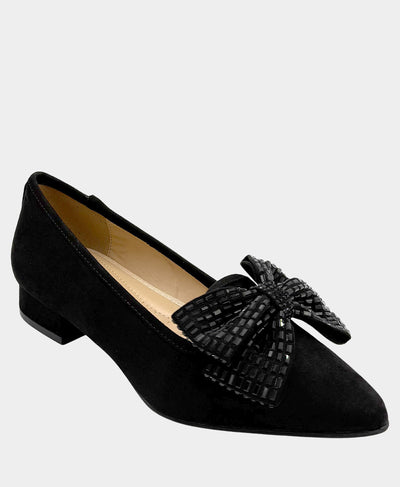 Suede Pump w/ Crystal Bow image 1