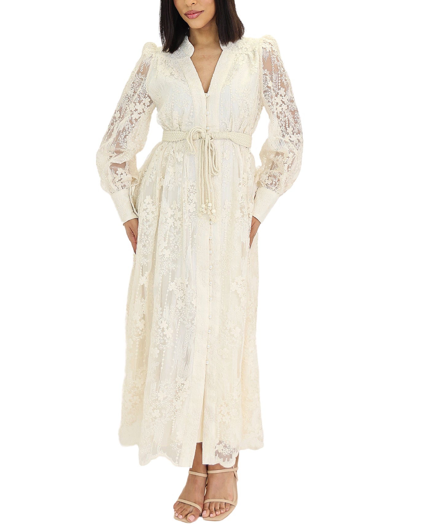 Embroidered Maxi Dress view 1