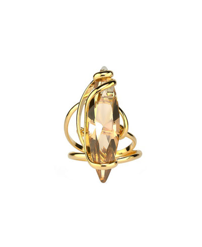Large Genuine Crystal Ring image 2