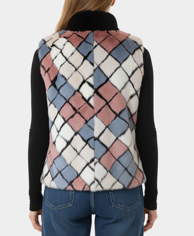 Mink Color Block Vest image 3