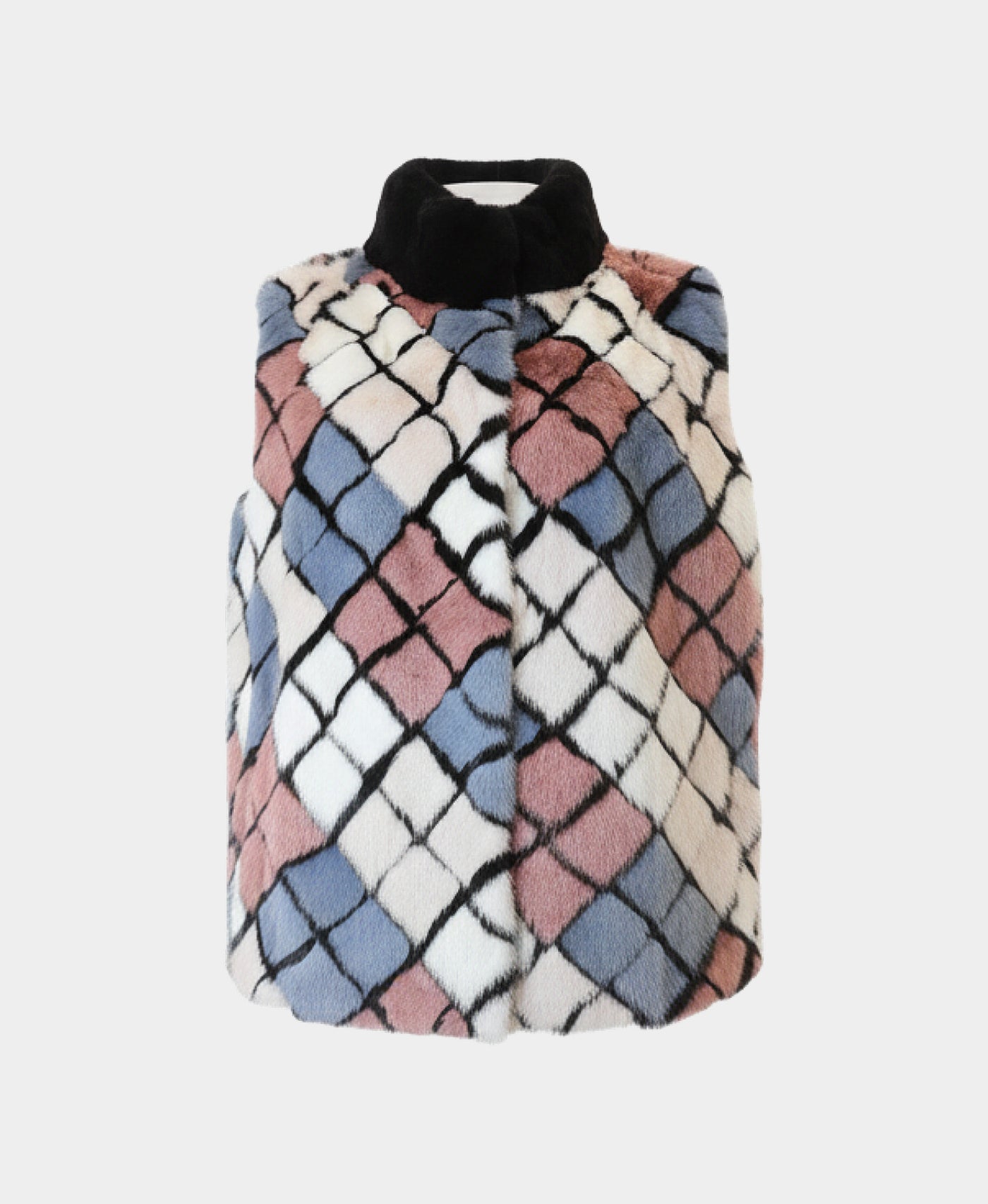 Mink Color Block Vest view 4