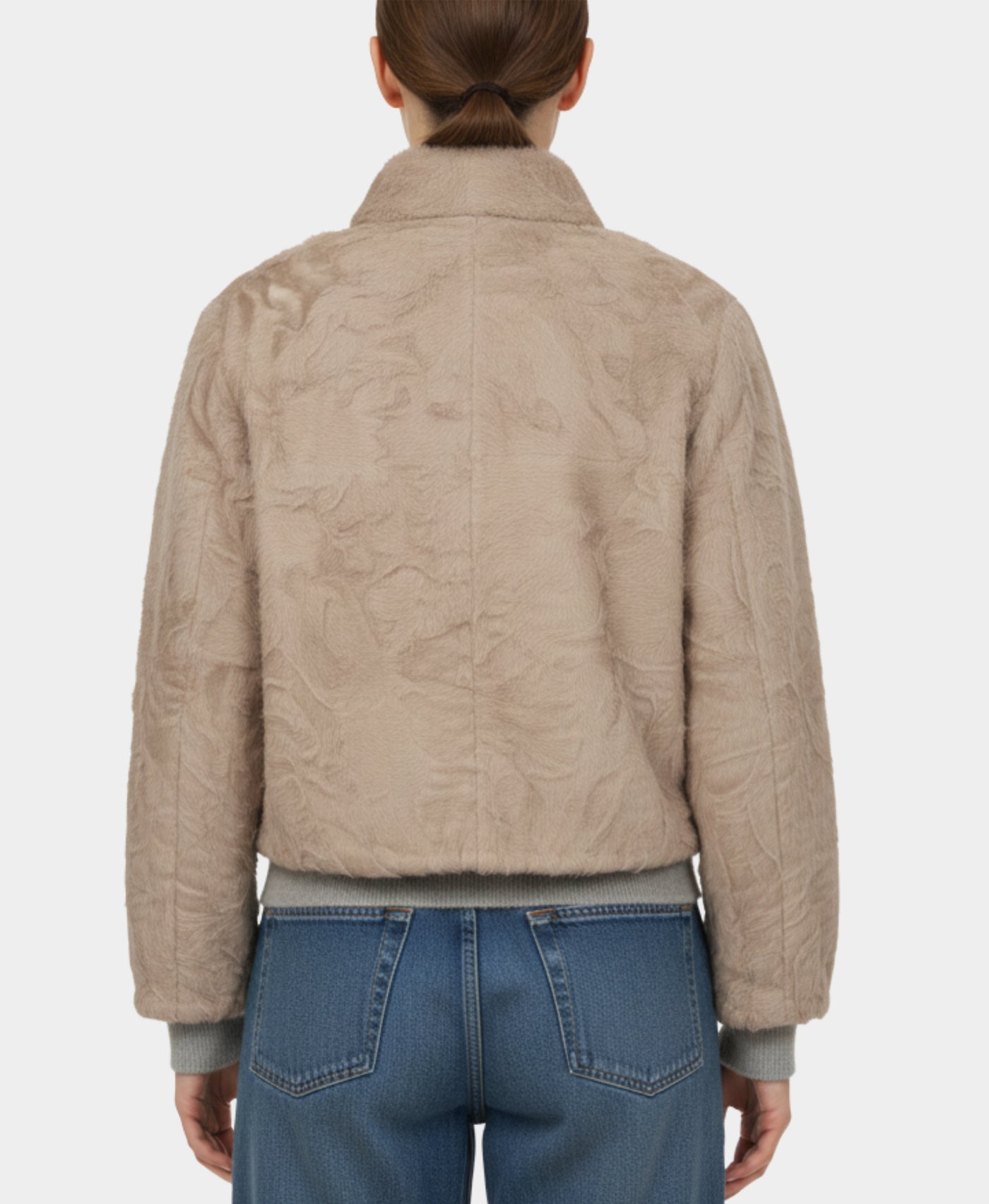 Swakara Jacket w/ Mink Trim view 2