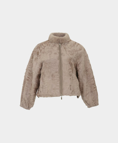 Swakara Jacket w/ Mink Trim image 3