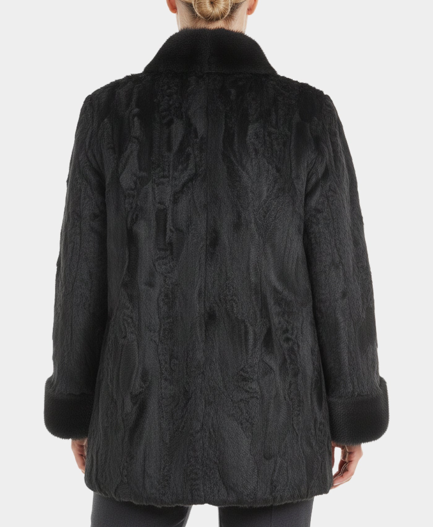 Swakara Jacket w/ Mink Trim view 3