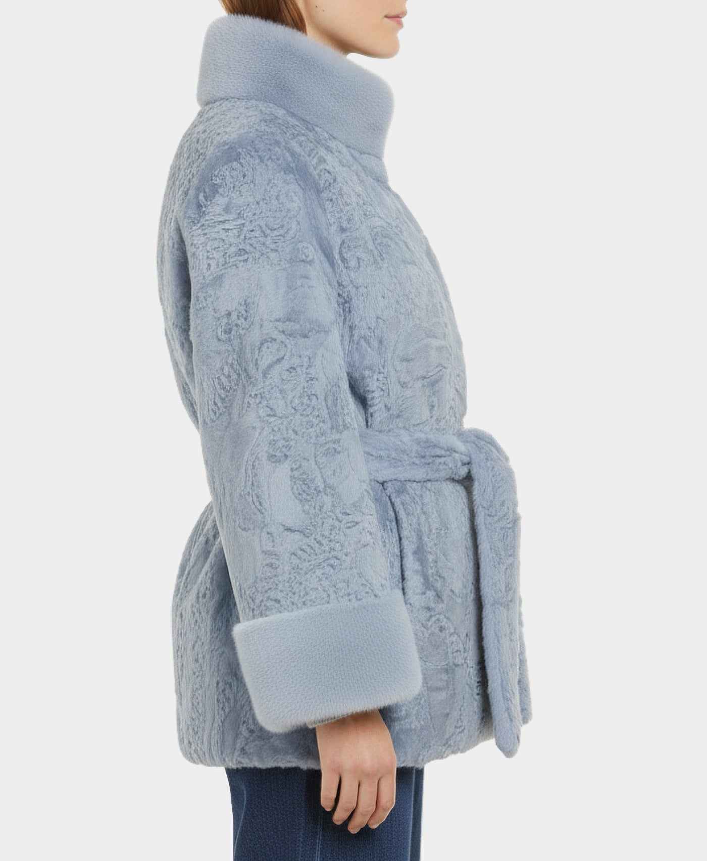 Swakara Jacket w/ Mink Trim view 2