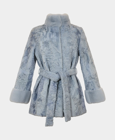 Swakara Jacket w/ Mink Trim image 4