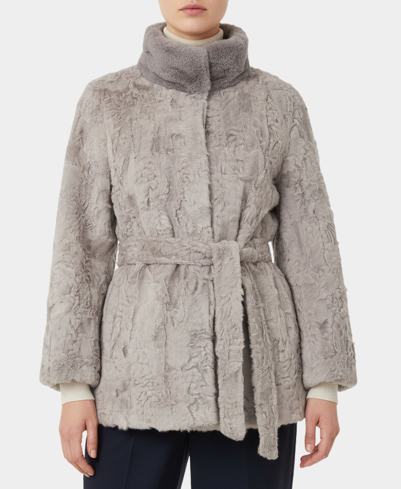 Swakara Jacket w/ Mink Trim view 1