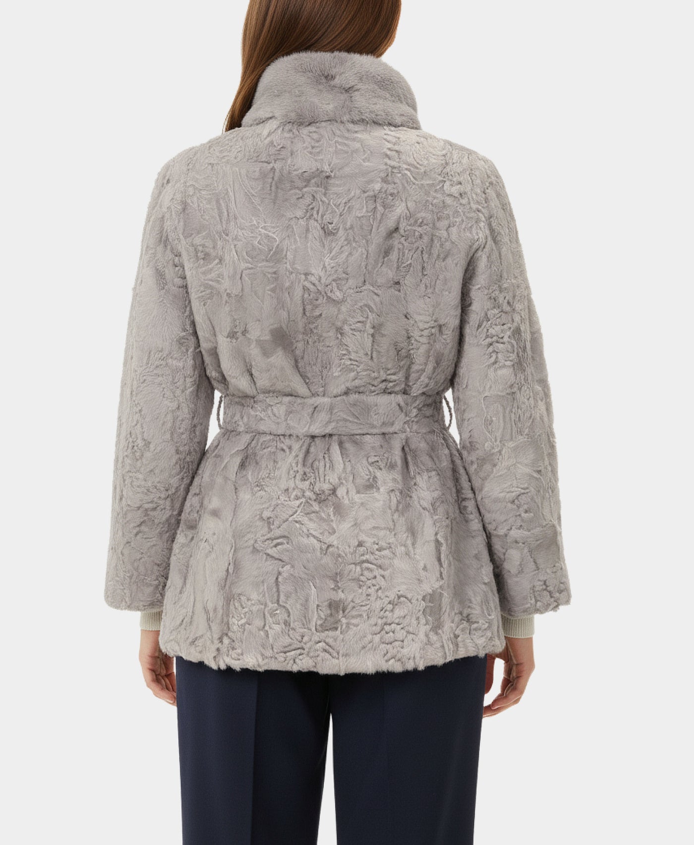 Swakara Jacket w/ Mink Trim view 2