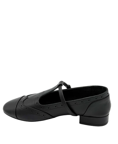 Leather Flat w/ Eyelet Detail image 2