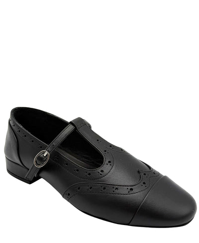 Leather Flat w/ Eyelet Detail image 1