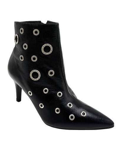 Leather Bootie w/ Crystal Grommets image 1