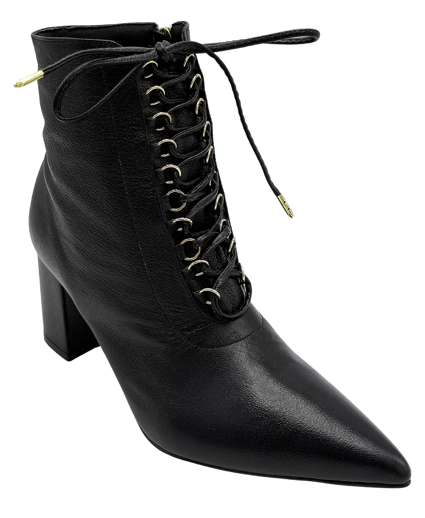 Leather Lace Up Bootie view 1