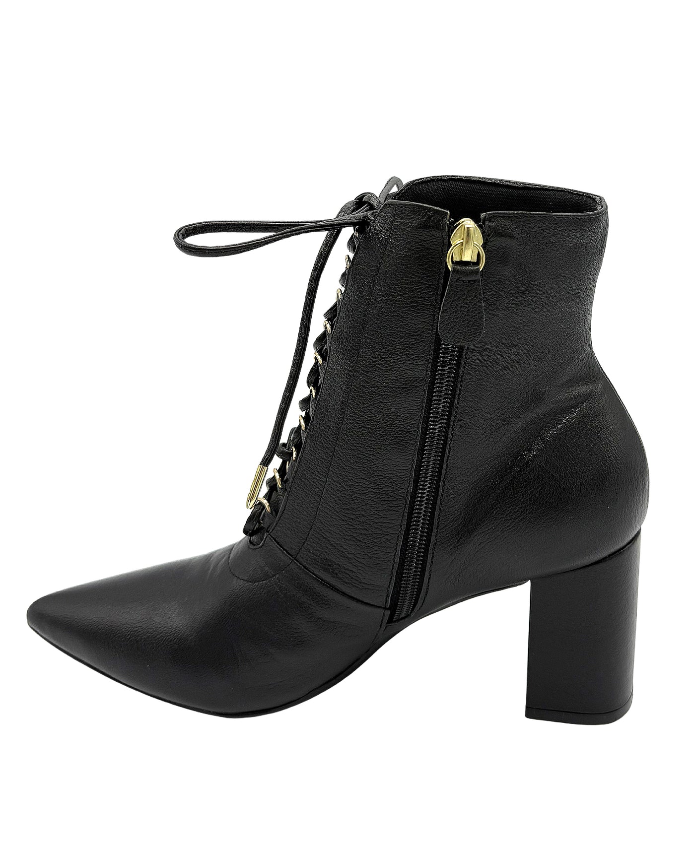 Leather Lace Up Bootie view 2